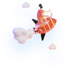 Launch your business Rocket animation